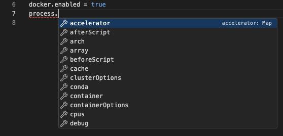 Config auto-completion